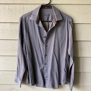 Tasso Elba patterned button down, size small.
